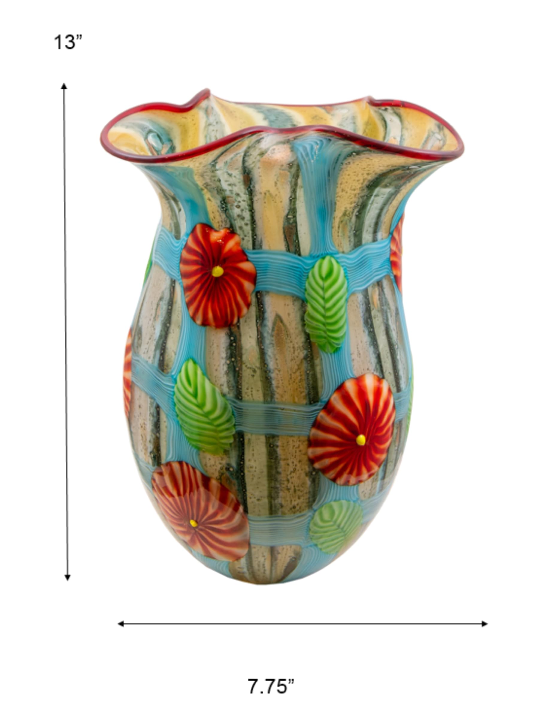 Amazon.com: Dale Tiffany AV21008 Plazio Hand Blown Art Glass Vase